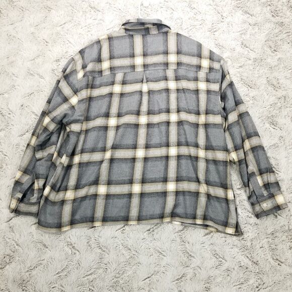 Old Navy Shirt Womens XXL Gray Plaid The BoyFriend Button Down Long Sleeve - Picture 6 of 10